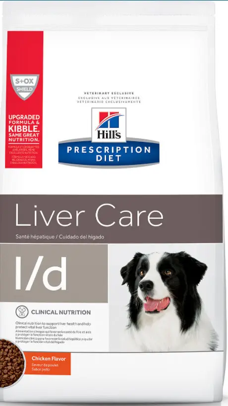 Hills Prescription Diet ld Liver Care Chicken Flavor Dry Dog food low protein diet