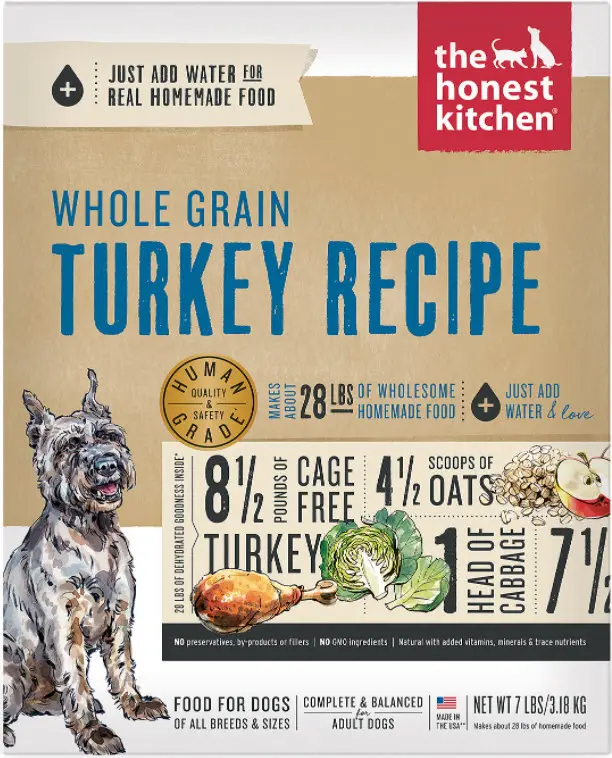 The Honest Kitchen Whole Grain Turkey Recipe Dehydrated Dog